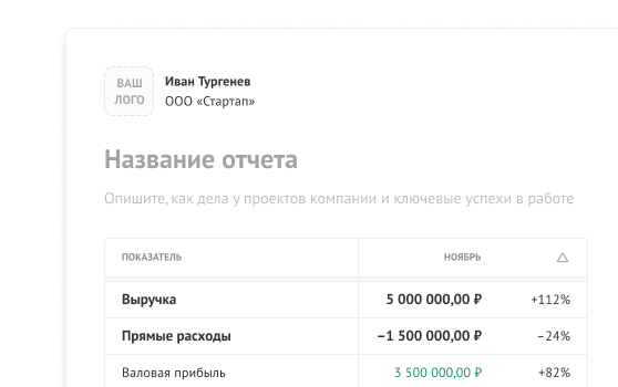 Редактор отчета
