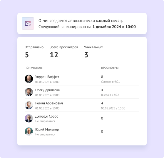 Настройте автоматическое создание отчета, чтобы повысить вовлеченность инвестора.